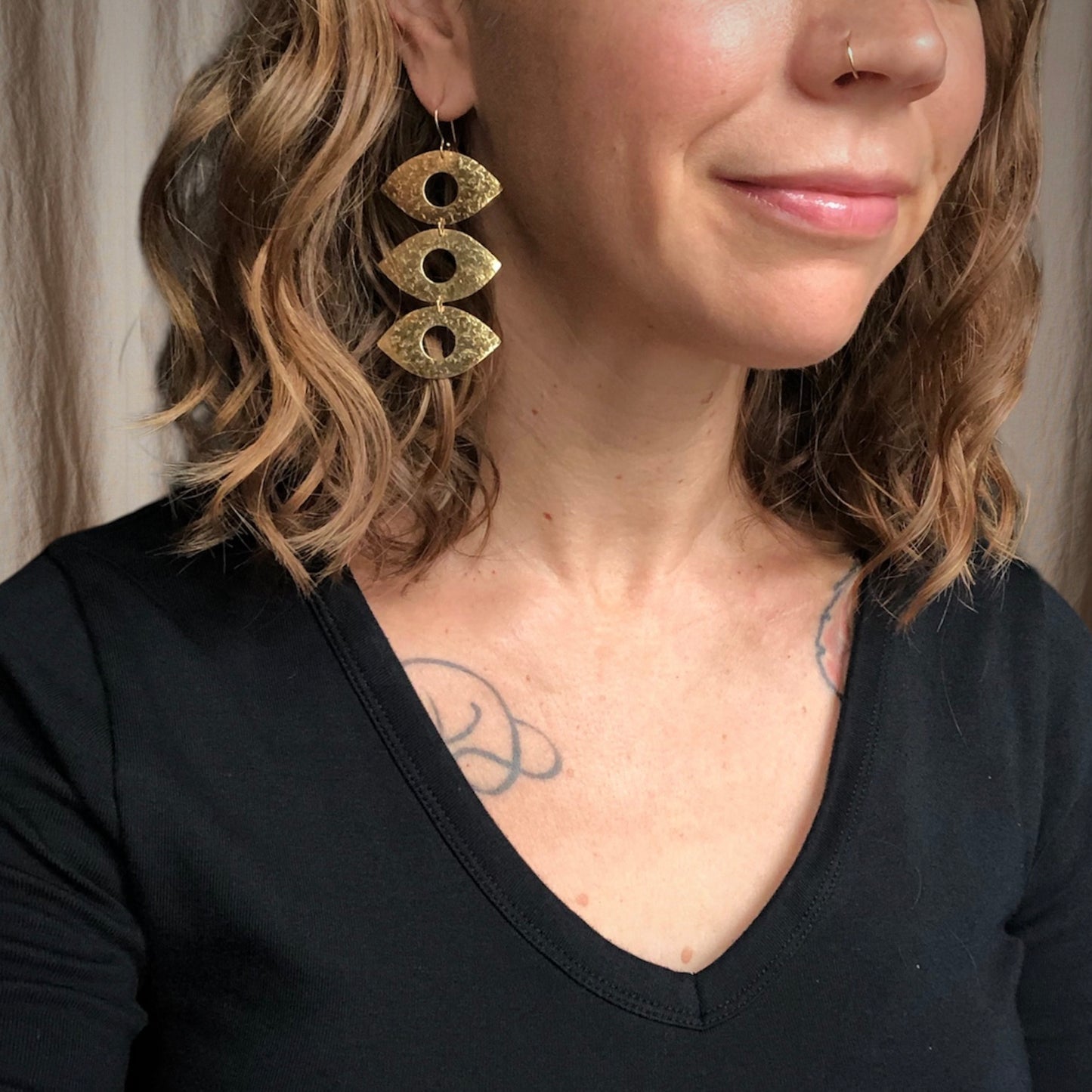 Triple Eye Earrings