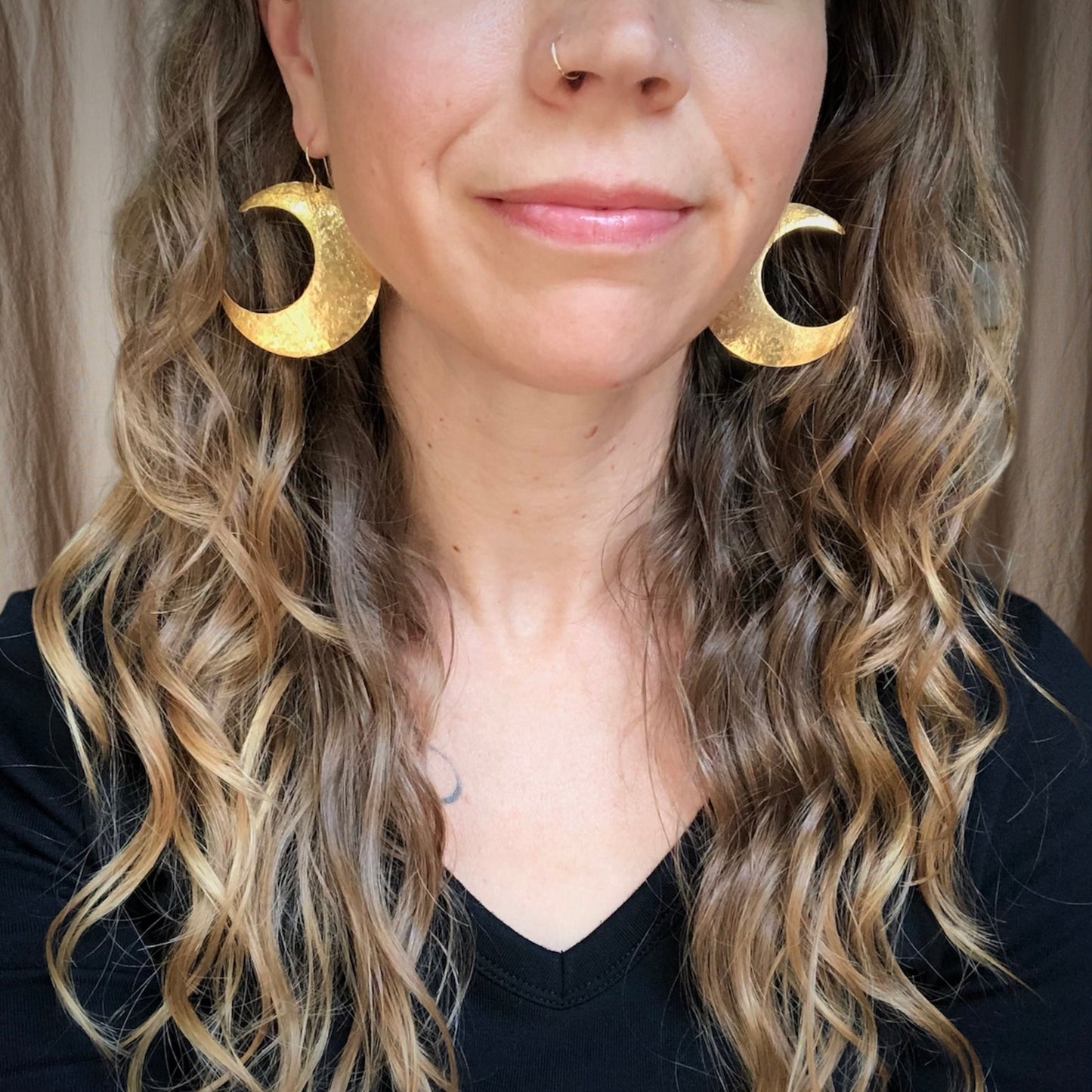 Large Crescent Earrings